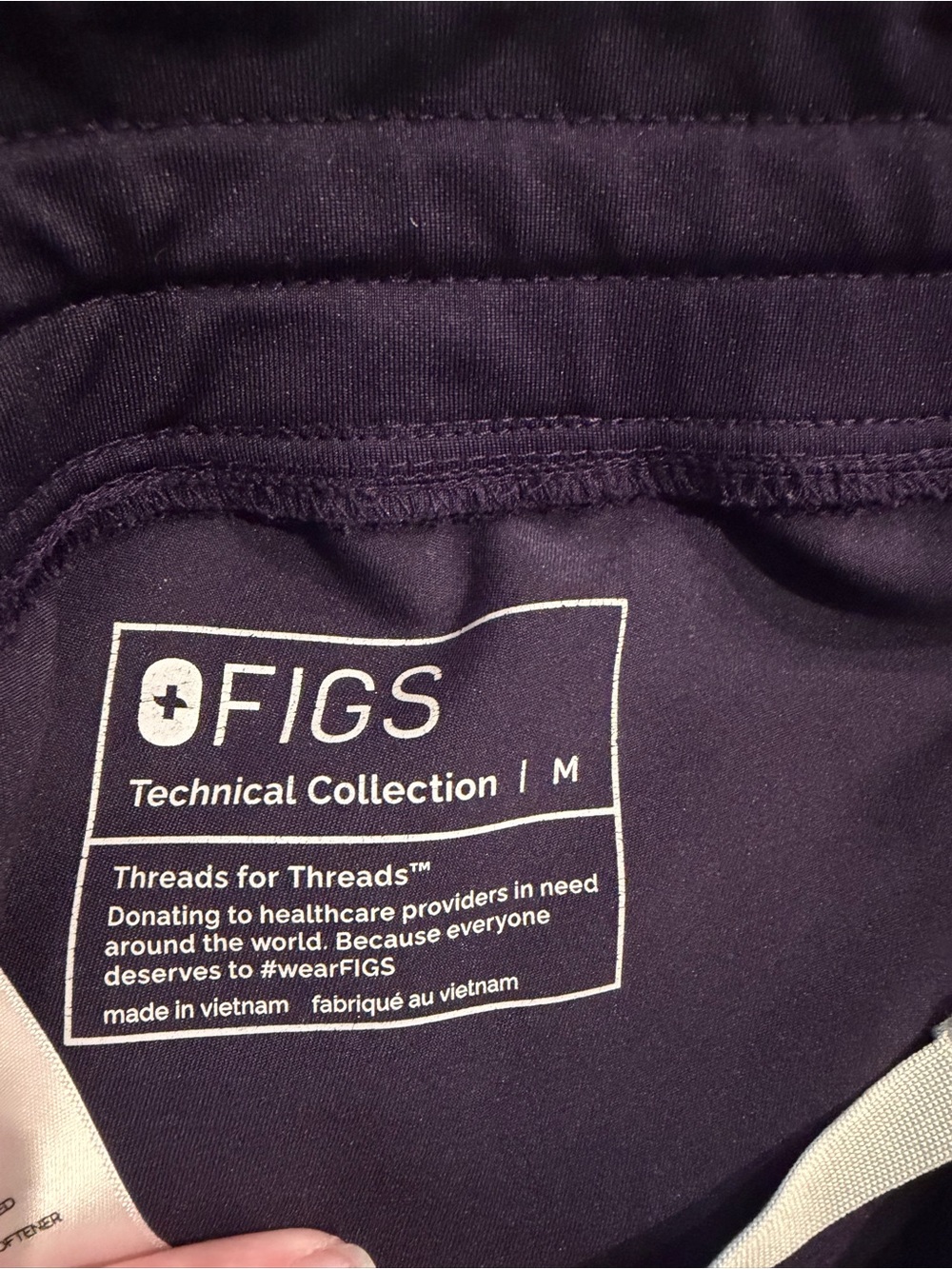 Figs Women's V-Neck Scrub Top & Jogger Pant Set - purple jam - Picture 3 of 5